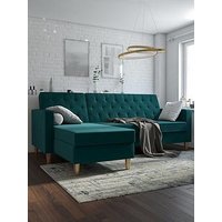 Cosmoliving By Cosmopolitan Liberty Fabric Sofa Bed Chaise With Storage