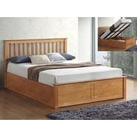 Bedmaster Malmo Oak Wooden Ottoman Bed Frame - 4ft6 Double