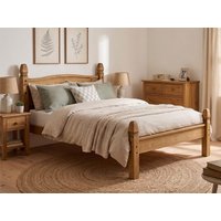 Birlea Corona Waxed Pine Wooden Bed Frame Low Footend - 5ft King Size