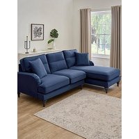 The Very Collection Victoria Right Hand Fabric 3 Seater Chaise Sofa - Navy - Fsc Certified