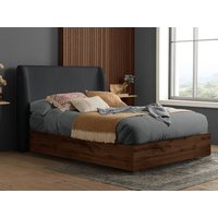 Birlea Halfden Grey Fabric Ottoman Bed Frame - 4ft6 Double