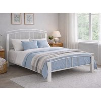 Time Living Tetras White Metal Bed Frame - 4ft6 Double