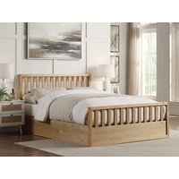 Flintshire Alyn Oak Wooden Ottoman Bed Frame - 4ft6 Double