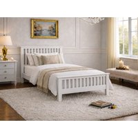 Time Living Turin White Wooden Bed Frame - 3ft Single