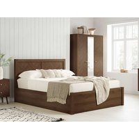 Birlea Herringford Walnut Wooden Ottoman Bed Frame - 4ft6 Double