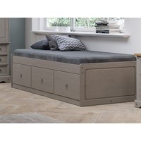 Core Corona Grey and Waxed Pine Wooden Cabin Bed Frame - 3ft Single