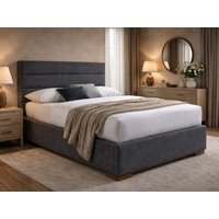 Time Living Mayfair Dark Grey Fabric Ottoman Bed Frame - 4ft6 Double