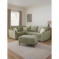 The Very Collection Trinity Fabric Left Hand & Double Arm Corner Group Sofa With Storage & Footstool - Made To Order In The Uk