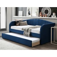 Flintshire Fabric Blue Guest Bed Frame - 3ft Single