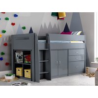 Bedmaster Lacy Grey Mid Sleeper Bed Frame - 3ft Single