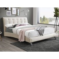 Birlea Hemlock Warm Stone Velvet Bed Frame - 4ft Small Double
