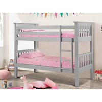 Julian Bowen Barcelona Dove Grey Wooden Bunk Bed Frame - 3ft Single
