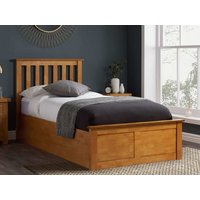 ASC Serena Oak Wooden Ottoman Bed Frame - 3ft Single