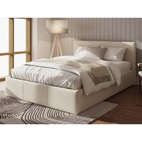 GFW Ecuador Natural Hopsack Fabric Side Lift Ottoman Bed Frame - 4ft Small Double