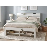 Bedmaster Fabio White Wooden Bed Frame - 5ft King Size