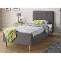 GFW Ashbourne Grey Fabric Bed Frame - 3ft Single
