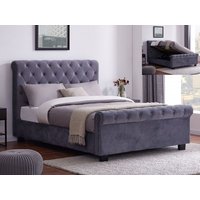 Flintshire Whitford Grey Fabric Ottoman Bed Frame - 4ft6 Double
