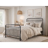 Time Living Rose Black Nickel Metal Bed Frame - 4ft6 Double
