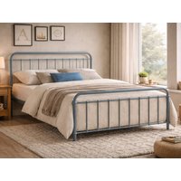 Time Living Miami Grey Metal Bed Frame - 4ft6 Double
