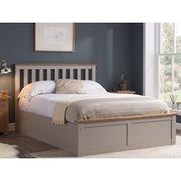 ASC Serena Pearl Grey Wooden Ottoman Bed Frame - 5ft King Size
