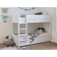 Flintshire Billie White Wooden Bunk Bed Frame - 3ft Single