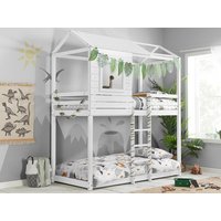 Birlea Adventure White Wooden Bunk Bed Frame - 3ft Single