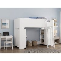 Flintshire Eden White Wooden Mid Sleeper Bed - 3ft Single