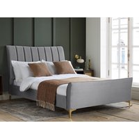 Birlea Clover Grey Velvet Fabric Bed Frame - 4ft Small Double