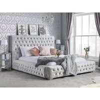 Birlea Grande Steel Crushed Velvet Bed Frame - 5ft King Size