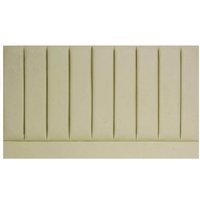Designer Pluto Cream Faux Leather Fabric Headboard - 6ft Super King Size