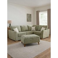 The Very Collection Trinity Fabric Right Hand Double Arm Corner Group Sofa With Storage & Footstool - Made To Order In The Uk