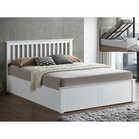 Bedmaster Malmo White Wooden Ottoman Bed Frame - 5ft King Size