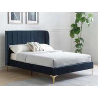 Kyoto Avery Ink Velvet Bed Frame - 6ft Super King Size