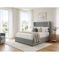 ASC Belmont Grey Fabric Ottoman Bed Frame - 5ft King Size
