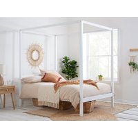 Birlea Mercia White Four Poster Wooden Bed Frame - 4ft6 Double