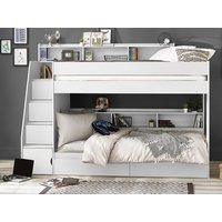 Julian Bowen Camelot Single White Wooden Bunk Bed Frame - 3ft Single