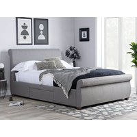 Birlea Lancaster Grey Fabric 2 Drawer Storage Bed Frame - 5ft King Size