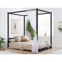 Birlea Darwin Black Four Poster Wooden Bed Frame - 5ft King Size
