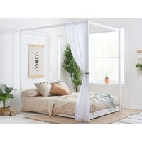 Birlea Darwin White Four Poster Wooden Bed Frame - 4ft6 Double