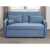 Seconique Chelsea Blue Fabric Sofa Bed