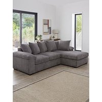 The Very Collection Amalfi 3 Seater Right Hand Scatter Back Fabric Corner Chaise Sofa - Fsc Certified