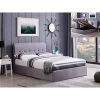 Flintshire Carmel Grey Fabric Ottoman Bed Frame - 5ft King Size