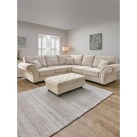 The Very Collection Windsor Fabric Standard Back Corner Group + Footstool Set (Buy & Save!)