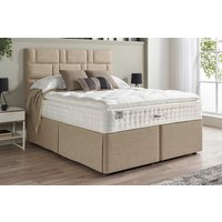 Relyon Natural Luxury Supreme 2150 Pillow Top Mattress + Premium Divan Bed, Teal, 4 Drawer, Small Double