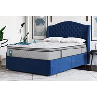 Sealy Enhance Platinum Pocket Geltex� Pillow Top Mattress + Premium Divan Bed, Teal, 2 Drawer, Double