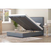 Value Eco Foam Mattress + Ottoman Divan Bed, Silver, End Ottoman, Small Double