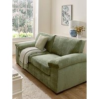 The Very Collection Salerno Standard Back 3 Seater Fabric Sofa - Olive Green - Fsc Certified