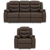 The Very Collection Rothbury Faux Leather 3 Seater + Chair