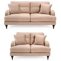 The Very Collection Victoria 3 + 2 Seater Fabric Sofa Set (Buy & Save!) - Mink - Fsc Certified