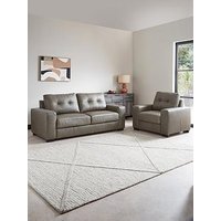 The Very Collection Miller 3 Seater Italian Leather Sofa + Chair - Fsc Certified